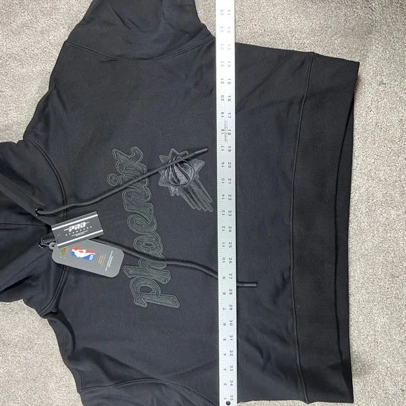 PRO STANDARD Phoenix Suns NBA Luxury Athletic Black Cropped Hoodie Size M - Picture 9 of 13